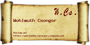Wohlmuth Csongor névjegykártya